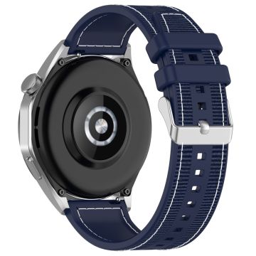 KALEBOL 22mm Silicone+Nylon Watch Band Samsung Galaxy Watch3 45mm / Huawei Watch GT 4 46mm Wrist Strap - Midnight Blue