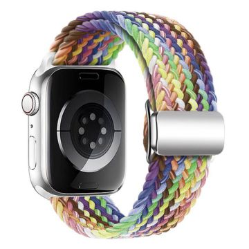 KALEBOL Magnetic Watch Strap Apple Watch Series 10 42mm Nylon Braided Wrist Band - Multi-Color