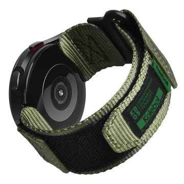 KALEBOL 20mm Nylon Watch Strap Samsung Galaxy Watch6 Classic 47mm / 43mm / Watch6 44mm / 40mm Wrist Band with Magic Tape - Army Green