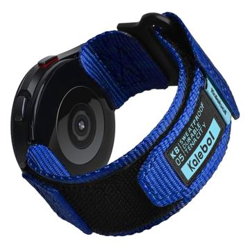 KALEBOL 22mm Nylon Watch Strap Samsung Galaxy Watch3 45mm / Huawei Watch GT 5 46mm / GT 5 Pro 46mm Wrist Band with Magic Tape - Blue