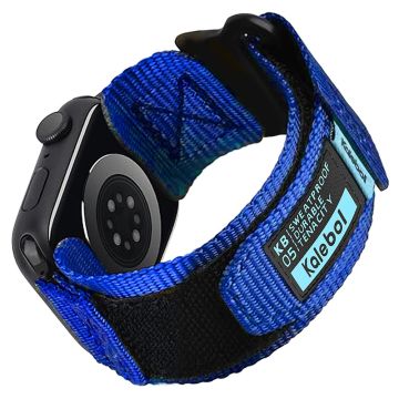 KALEBOL Nylon Watch Strap Apple Watch Series 10 42mm Wrist Band with Magic Tape - Blue