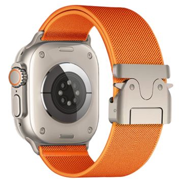 KALEBOL Nylon Watch Strap Apple Watch Series 10 42mm Elastic Band with Parachute Buckle - Orange