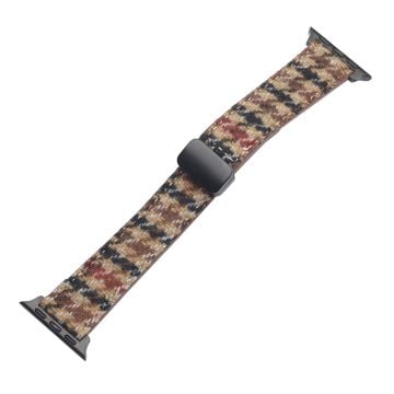 Winter Cloth + Genuine Cow Leather Strap Apple Watch Series 10 42mm - Style B