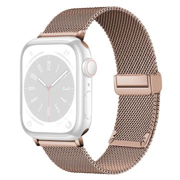 KALEBOL Magnetic Buckle Watch Band Apple Watch Series 10 42mm Stainless Steel Strap - Rose Gold