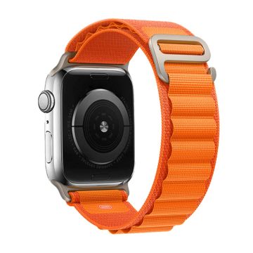 Nylon Band Apple Watch Series 10 42mm Watch Strap (Metal Adapter) - Orange