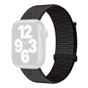 KALEBOL Nylon Watch Band Apple Watch Series 10 42mm Wrist Strap - Reflective Black