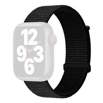 KALEBOL Nylon Watch Band Apple Watch Series 10 42mm Wrist Strap - Deep Black