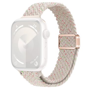 KALEBOL Braided Watch Strap Apple Watch Series 10 42mm Magnetic Nylon Sport Wristbands - Spring Cherry