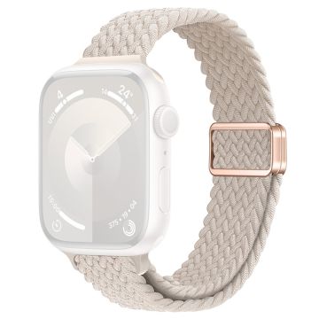 KALEBOL Braided Watch Strap Apple Watch Series 10 42mm Magnetic Nylon Sport Wristbands - Starlight