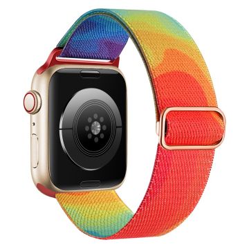 Fargerikt, flytende nylonarmbånd for Apple Watch Series 9/8/7/6/SE 41mm/40mm/38mm - Fargerik Væske