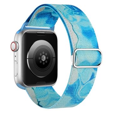 Fargerikt, flytende nylonarmbånd for Apple Watch Series 9/8/7/6/SE 41mm/40mm/38mm - Havblå