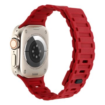 Magnetisk silikonarmbånd - Rød Apple Watch Serie 9 / Rød Apple Watch Serie 9 / Rød Apple Watch Serie 9 / Rød Apple Watch Serie 9 / Se / Se / 40Mm / 40Mm