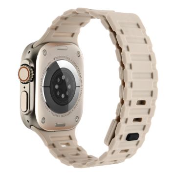 Magnetisk silikonarmbånd - Starlight Apple Watch Serie 9 / Starlight Apple Watch Serie 9 / Starlight Apple Watch Serie 9 / Starlight Apple Watch Serie 9 / Se / Se / 40Mm / 40Mm