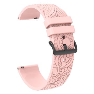 Garmin Vivomove / Samsung Gear Sport / Pebble 2 / Huawei Watch 2 Patten Silikonrem 20mm Urarmbånd - Rosa