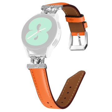 Klokkerem Samsung Galaxy Watch Universal Rhinestone M-formet design 20 mm slank rem med sølvspenne - Oransje