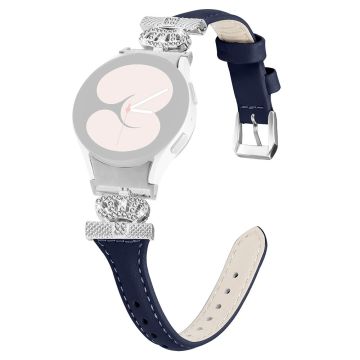 Sliver Buckle Strap Samsung Galaxy Watch Universal 20mm Watch Band Crown Strap - Mørkeblå