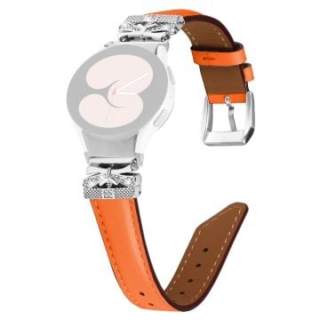 Sølvfarget spenne med sommerfugldekor Samsung Galaxy Watch Universal 20 mm armbånd - Oransje