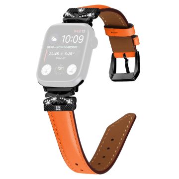 Svart spenneklokkearmbånd Apple Watch Series Universal 41mm/40mm/38mm - Oransje