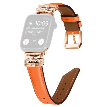 Apple Watch Series Universal 41 mm/40 mm/38 mm smartklokkerem med rosa gullspenne - Oransje