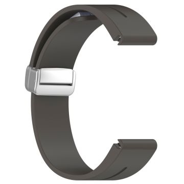 Samsung Galaxy Watch 6 / 6 Classic / 5 / 4 / Huawei Watch GT 3 42 mm silikonrem magnetisk sølvspenne 20 mm klokkerem - Mørkegrå