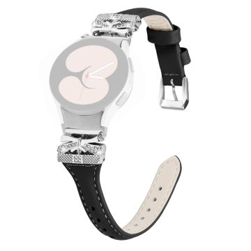 Sølvfarget klokkerem med spenne Samsung Galaxy Watch6 44mm / Watch6 Classic 43mm / 47mm klokkerem - Svart