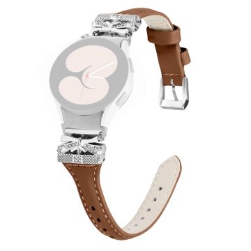 Sliver Buckle Strap Samsung Galaxy Watch4 / Watch5 / Watch4 Classic / Watch4 Active / Watch5 Active Watch Band Butterfly Strap - Brun