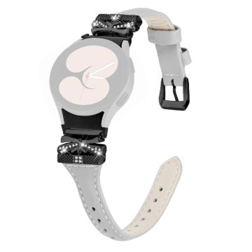 Svart spennearmbånd Samsung Galaxy Watch4 / Watch5 / Watch4 Classic / Watch4 Active / Watch5 Active Urarmbånd med Butterfly Connector - Grå