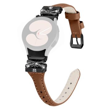 Svart spennearmbånd Samsung Galaxy Watch4 / Watch5 / Watch4 Classic / Watch4 Active / Watch5 Active Urarmbånd med Butterfly Connector - Brun