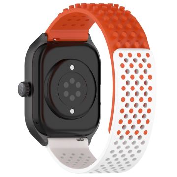 Garmin vivoactive 5 / GarminActive 5 / Venu Sq 2 Silikon klokkerem 20 mm pustende klokkerem - Oransje / Hvit