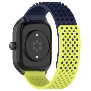 Garmin vivoactive 5 / GarminActive 5 / Venu Sq 2 Silikon klokkerem 20 mm pustende klokkerem - Midnattsblå / Lime