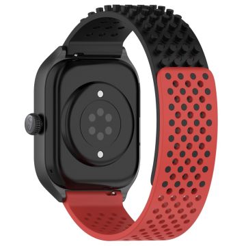 Garmin vivoactive 5 / GarminActive 5 / Venu Sq 2 Silikon klokkerem 20 mm pustende klokkerem - Svart / Rød