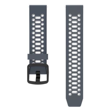 Coros Pace 2 / Garmin vivoactive 5 / GarminActive 5 / Venu Sq 2 Dual Color Watch Strap 20 mm silikonklokkearmbånd - Blå / Grå