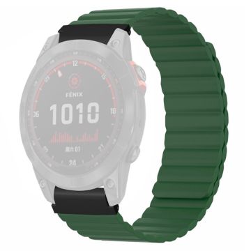 Garmin Fenix 7S / 6S / 5S utskiftbar magnetisk, fleksibel klokkerem med 20 mm støtbestandig kontakt - Militærgrønn