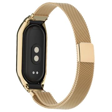 KALEBOL Series Xiaomi Mi Band 7-klokkebånd Milanese Mesh rustfritt stål magnetisk klokkerem - Gull