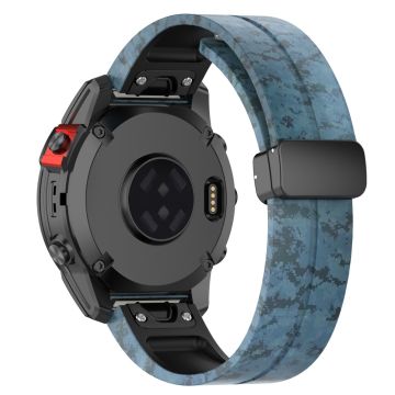 Garmin Fenix 7S / 6S Pro / 5S Plus / Instinct 2S Klokkearmbånd Svart spenne 20 mm kamuflasjerem - Mosaikk