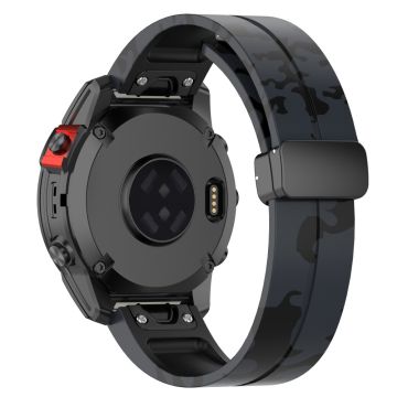 Garmin Fenix 7S / 6S Pro / 5S Plus / Instinct 2S Klokkearmbånd Svart spenne 20 mm kamuflasjerem - Camo Grå