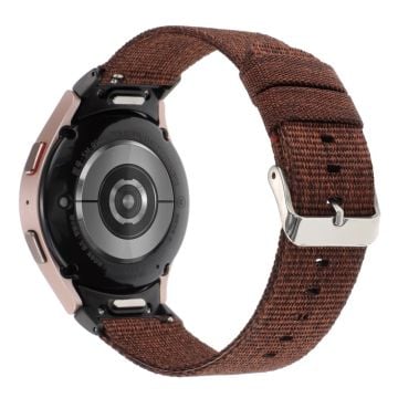 Samsung Galaxy Watch6 / Watch6 Classic / Watch 5 / Watch 5 Pro Justerbar nylonarmbånd - Mørkebrun