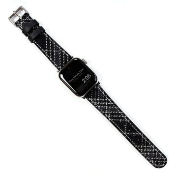 Apple Watch Series 41mm - 40mm - 38mm Universal Watch Band lærrem - Svart