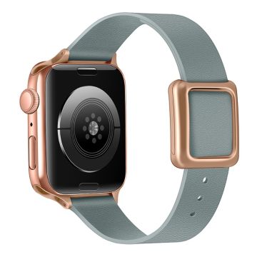 Apple Watch Series 41mm - 40mm - 38mm Universal Smart Watch-armbånd i lær - Lin Blå