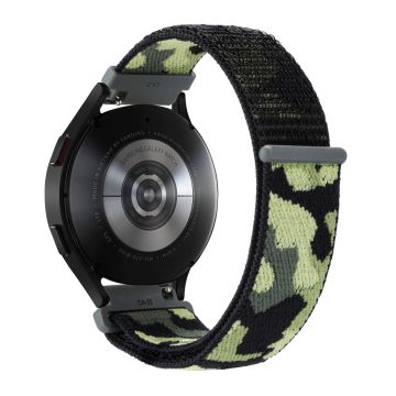 Samsung Galaxy Watch3 45 mm / Garmin Venu 3 Klokkebånd 22 mm nylonløyfe kamuflasjerem - Armygrønn Camo