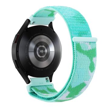 Samsung Galaxy Watch3 45 mm / Garmin Venu 3 Klokkebånd 22 mm nylonløyfe kamuflasjerem - Lime Camo