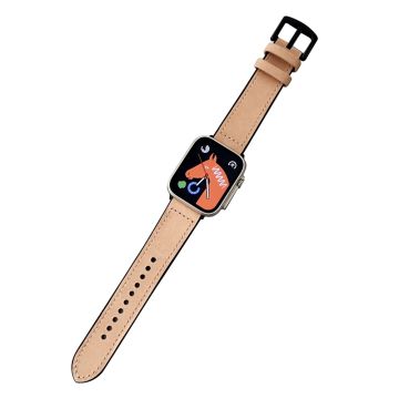 Apple Watch Series 41mm - 40mm - 38mm Universalklokkerem Ekte fleksibelt kuskinnarmbånd - Gul