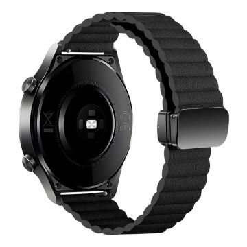 Samsung Galaxy Watch6 / Garmin Venu Sq 2 skinnklokkearmbånd 20 mm med magnetisk rem - Svart