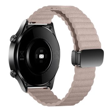 Samsung Galaxy Watch6 / Garmin Venu Sq 2 skinnklokkearmbånd 20 mm med magnetisk rem - Khaki