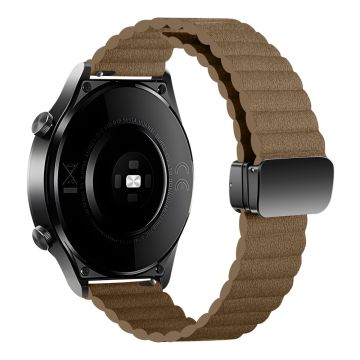 Samsung Galaxy Watch6 / Garmin Venu Sq 2 skinnklokkearmbånd 20 mm med magnetisk rem - Brun