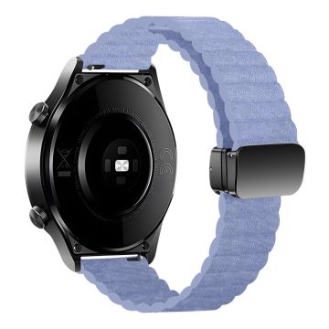 Samsung Gear S3 Classic / Garmin Vivoactive 4 Magnetisk klokkerem 22 mm lærrem - Babyblå