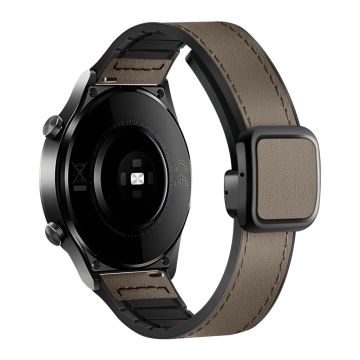 Samsung Galaxy Watch6 / Garmin Venu Sq 2 Klokkebånd 20 mm PU lær og fleksibel rem - Solbrun