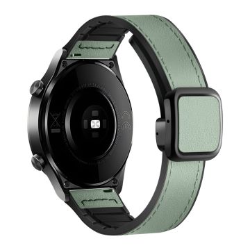 Samsung Galaxy Watch6 / Garmin Venu Sq 2 Klokkebånd 20 mm PU lær og fleksibel rem - Lysegrønn