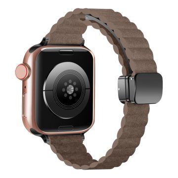 Apple Watch 41mm / 40mm / 38mm Magnetisk slank klokkerem - Lys Brunfarge