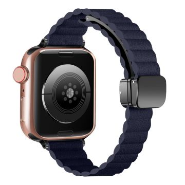 Apple Watch 41mm / 40mm / 38mm Magnetisk slank klokkerem - Indigoblå